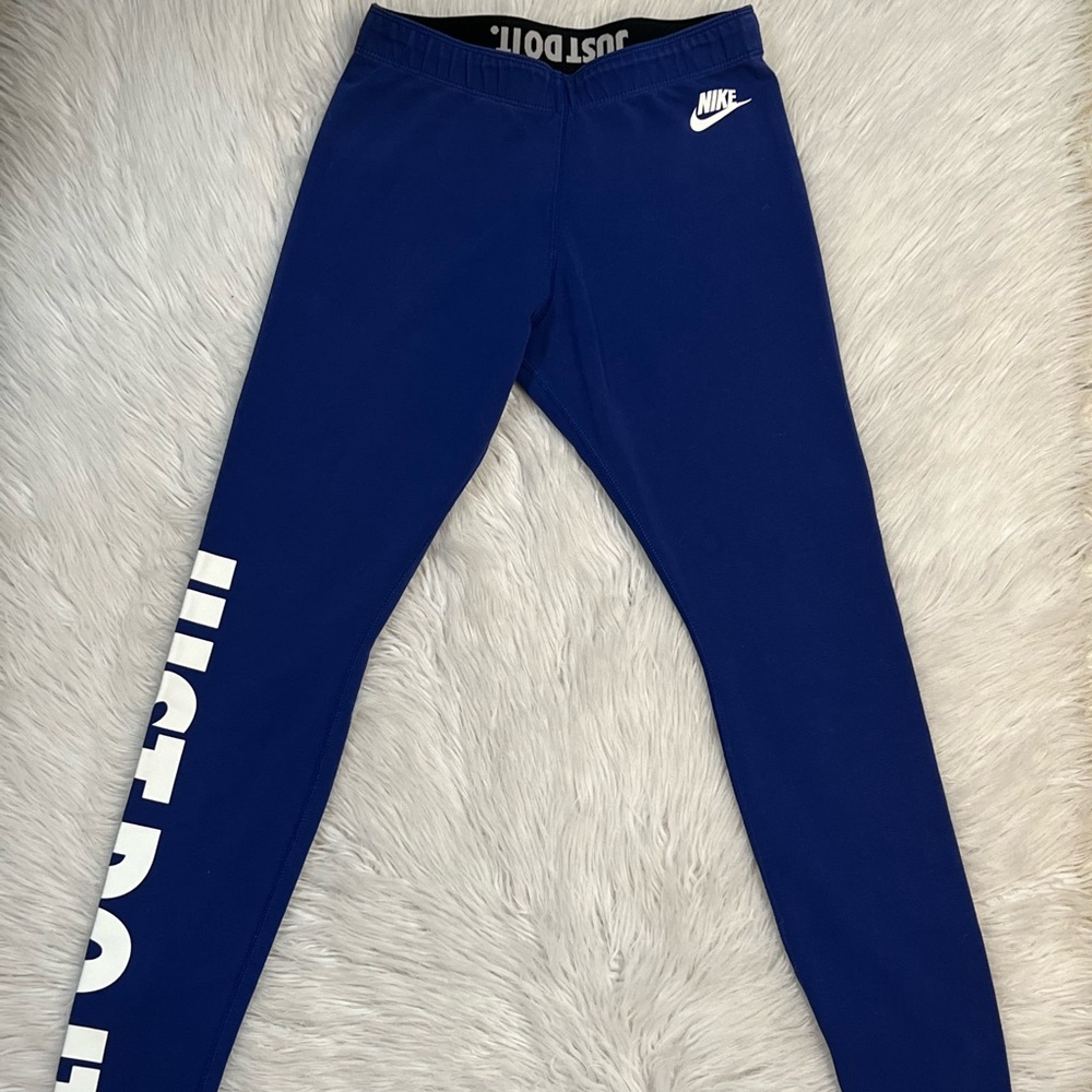 Nike Womens Just Do It Tights/Leggings Royal Blue In Size Small